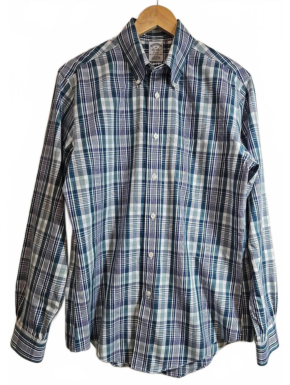 Brooks Brothers Regent Men's Button-Up Shirt Plaid Medium